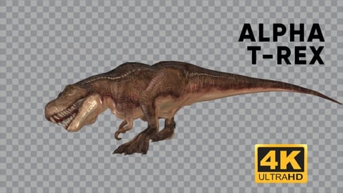 Animated Tyrannosaurus Rex Dinosaur Running Cycle