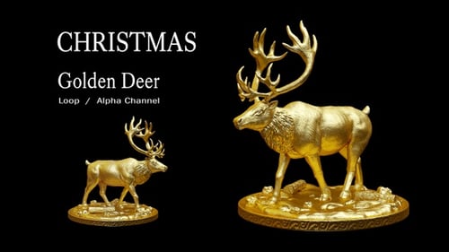 Ciervo dorado navideño