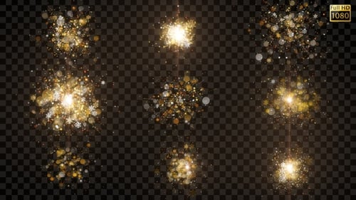 Snowflake Particle Burst Elements