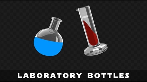 Laboratory Bottles Loop Animation