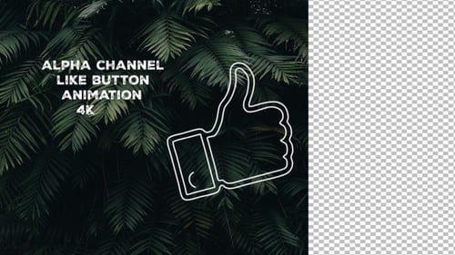 Animated Line Thumbs Up Icon for Social Media