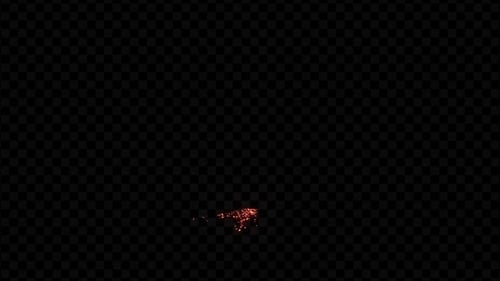 Falling Fiery Spark Particle Trail Impact Animation