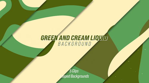 Paquete de fondos de animación líquida verde y crema