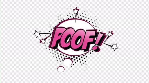 Dynamic Comic Book Poof Text Reveal Animation