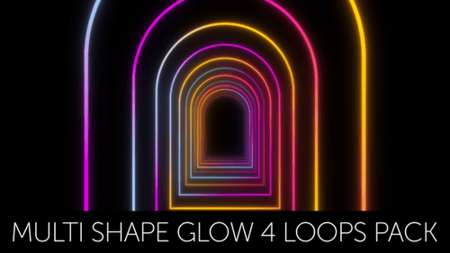 Blink Radio Waves, Farbverlauf, Regenbogen, bunt leuchtend, bunt, bunt, Linien-Pop-Tunnel, 4 Loops, Packung