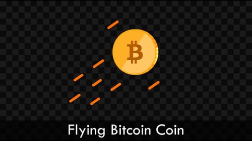 Flying Bitcoin Coin