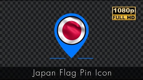 Japan Flag Pin Icon