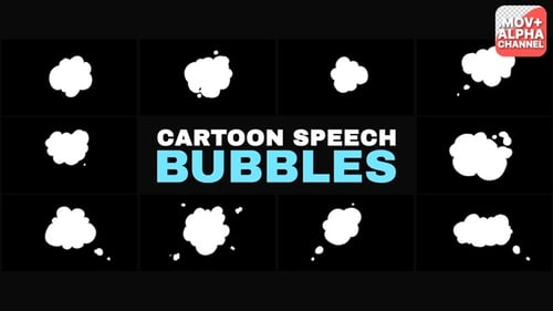 Animated Cartoon Speech and Thought Bubbles Pack