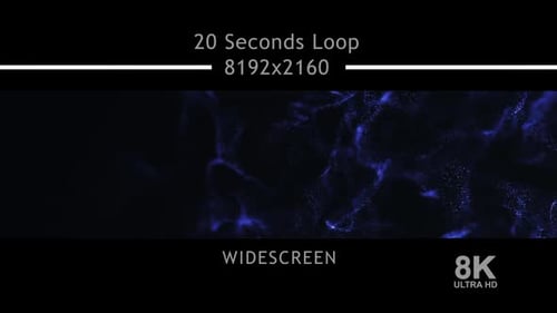 Abstract Blue Particle Wave Seamless Loop Background