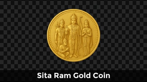 Pièce en or Sita Ram — Bénédictions du festival de Diwali
