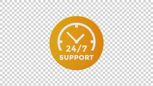 Support 247 Icon Gelb