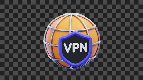 3D Animation of VPN | Alpha Channel