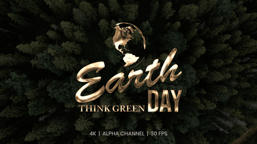 Earth Day Text Animation