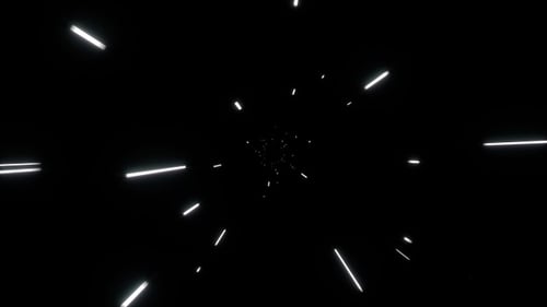 Futuristic Hyperspace Light Streaks Animation