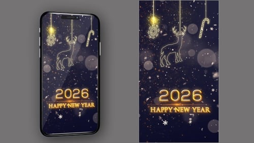 2026 Happy New Year Wishes With Countdown V2