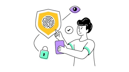 Biometric Security Animation Alpha Channel