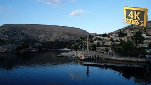 Aerial Footage Of The Antique City Halfeti