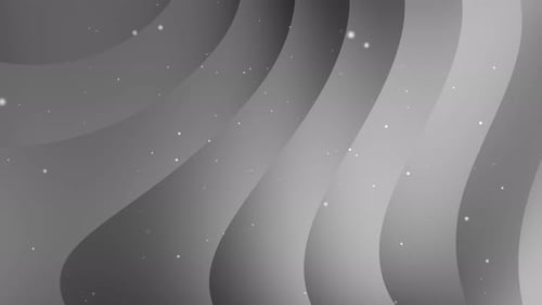 Abstract Flowing Gray Waves Background with Shimmering Particles Loop