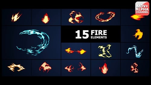 2D Cartoon Fire and Energy FX Pack