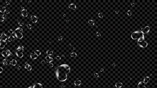 Bubbles Heart Seamless Loop Alpha V4