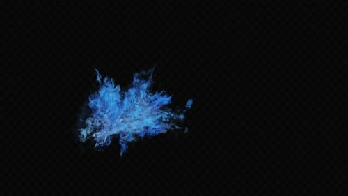 Mystisches blaues Feuerrauch-Overlay v4