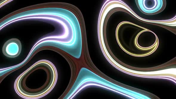 Colorful Glowing Abstract Art Loop, Backgrounds Motion Graphics ft ...