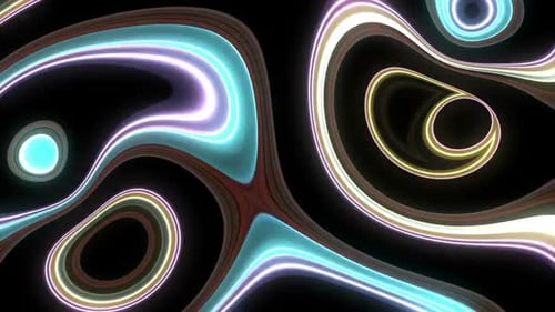 Bucle de arte abstracto brillante y colorido