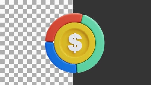 3D Animation of Strategies for Strengthening a Growing Economy | Alpha Channel