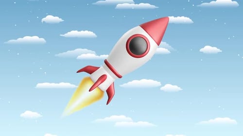 Rocket Animation Alpha Channel 1080p