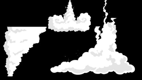 Flat Design Smoke and Steam Element Animations Pack