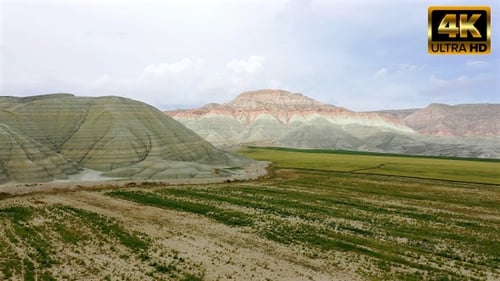 Scenic Drone Shot of Colorful Hills and Mountains