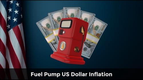 Inflation de la pompe à carburant en dollars américains