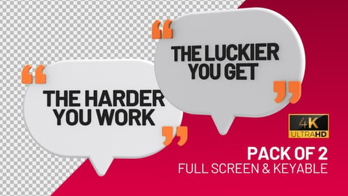 The Harder You Work The Luckier You Get speech bubble