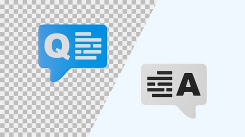 Animated 3D Q&A Chat Bubbles for Communication