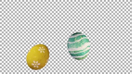Throwing Or Tossing Easter Eggs At Different Angles