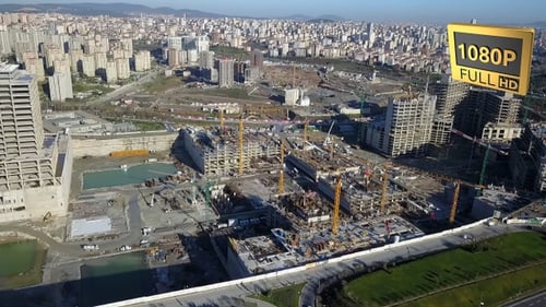 Construction Of Tall Buildings Drawn From The Air-3