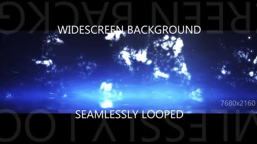 Abstract Blue Glowing Particles Looping Background