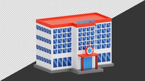 3D Animation of Hospital Building | Alpha Channel