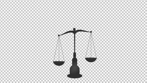 Minimalist Balance Scale Justice Animation