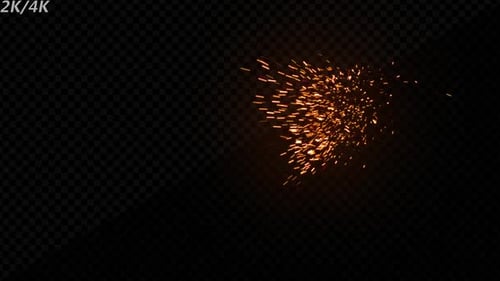 Golden Glowing Spark Particles Transition Overlay