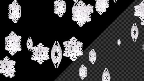 Weihnachts-3D-Schneeflocke Falling Alpha V13