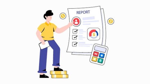 Accounts Report 2D Motion Graphics Animation 4K