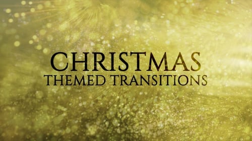 Golden Glitter Christmas Transition Pack with Alpha Channel