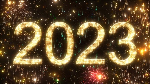 Sparkling Gold New Year Countdown to 2023
