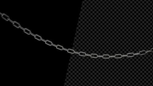 Animated Metallic Chains with Alpha Channel