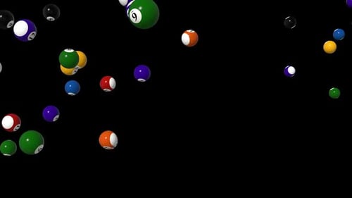 Pelotas de billar que caen