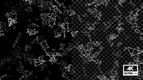 Math Formulas Seamless Loop Alpha V3, Overlays Motion Graphics ft ...