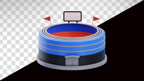 3D Animation of Cricket Stadium