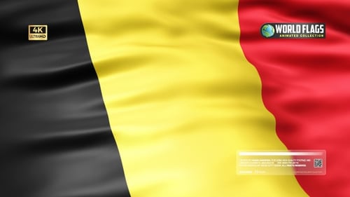 Waving Belgian Flag Animation