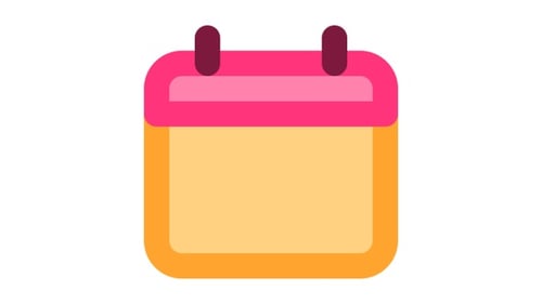 Animated Calendar Icon with Flipping Pages